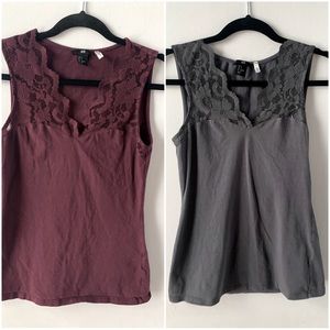 Lot of 2 super cute H&M tops
